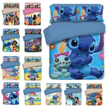 

Stitch Bedding Set Cartoon Bedspread Single Twin Full Queen King Size Bedclothes Children's Boy Bedroom Bed Set