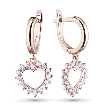 

Earrings made of red gold with diamond e0201sg05183800