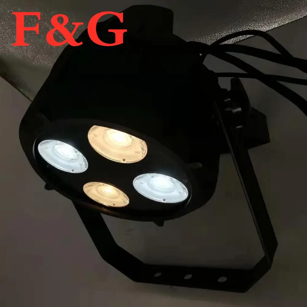F& G 4x50W COB Par Iluminacion бланка алюминиевая лампа alta potencia para efecto de escenario DMX512 DJ disco cl