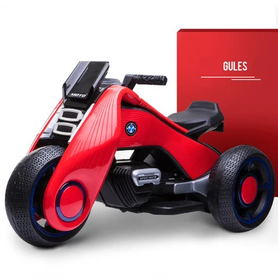 Red Dual-drive Детский Электрический мотоцикл двойной привод трицикл перезаряжаемая езда на игрушечном автомобиле motos electronas - Цвет: Red Dual-drive