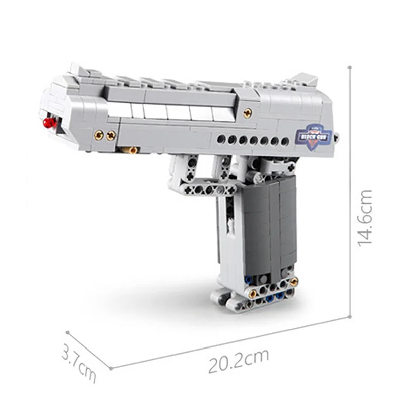 307 шт DIY Сборка строительный блок пистолет игрушки пустыня Орел пистолет винтовка дети пластиковый пистолет военная модель мальчики игрушка для игр на открытом воздухе