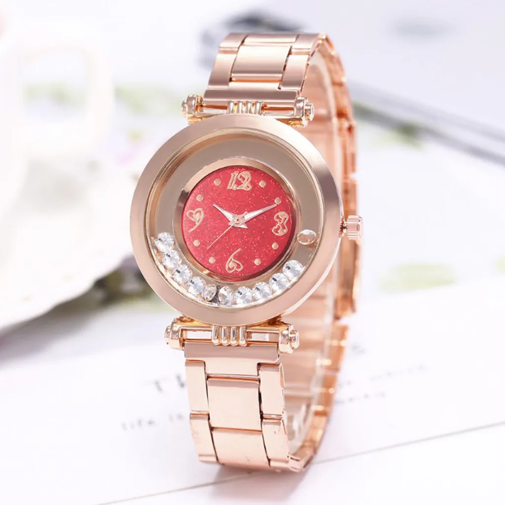 

Hot Clock Fashion Ladies Alloy Steel Belt Sand Sand Quartz Wrist Watch Female Models Elegant Analog Luxury Sports Clock Gift#9