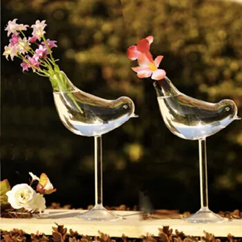 

Creative tall bird vase glass vase Home Decoration hotel decor flower containers wedding decoration gift Couple gifts