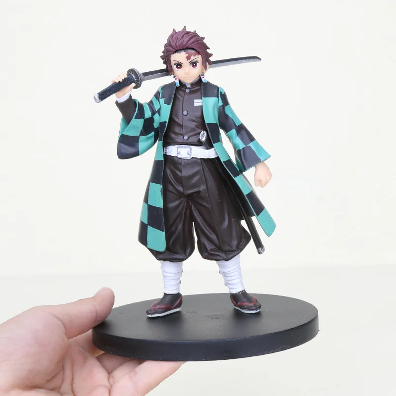 16 см аниме демон убийца Kimetsu no Yaiba фигурка Kamado Tanjirou Kamado Nezuko swordman ПВХ фигурка модель воина игрушка кукла