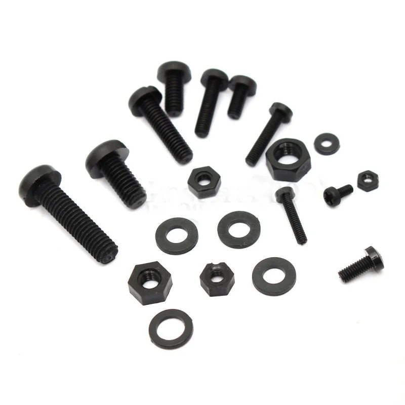 

150Pcs M2 M2.5 M3 M4 M5 Nylon Hex Screw Bolt Nut Standoff Spacer Assortment Kit Black