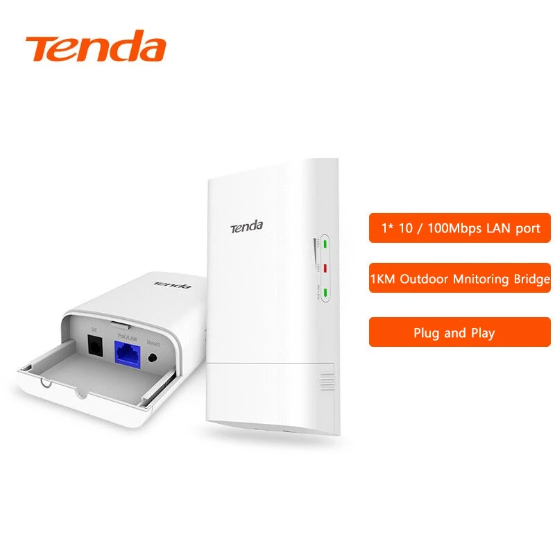 Tenda O1-5G 1Km 5Ghz Cpe Esterno Senza Fili 9Dbi Wifi Ripetitore Extender Router Ap Access Point Ponte Wi-Fi Con Adattatore Poe/Dc