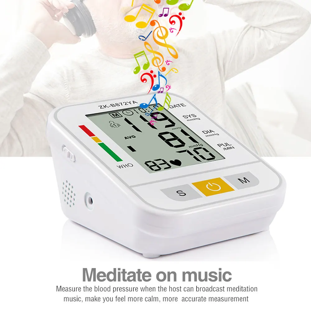 Electric Blood Pressure Monitor Tonometer Medical Equipment Arm Apparatus for Measuring Pressure Heart Beat Meter Machine