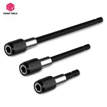 

3 Pcs 1/4 Inch Hex Shank Quick Holder Release Socket Screwdriver Magnetic Extension Chuck Adapter Set For Screws Driver Screw