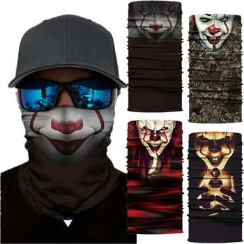 

Stephen King's It Halloween Motorcycle Cycling Neck Scarf Half Face Mask Bandana Headband Cosplay Adult Masks