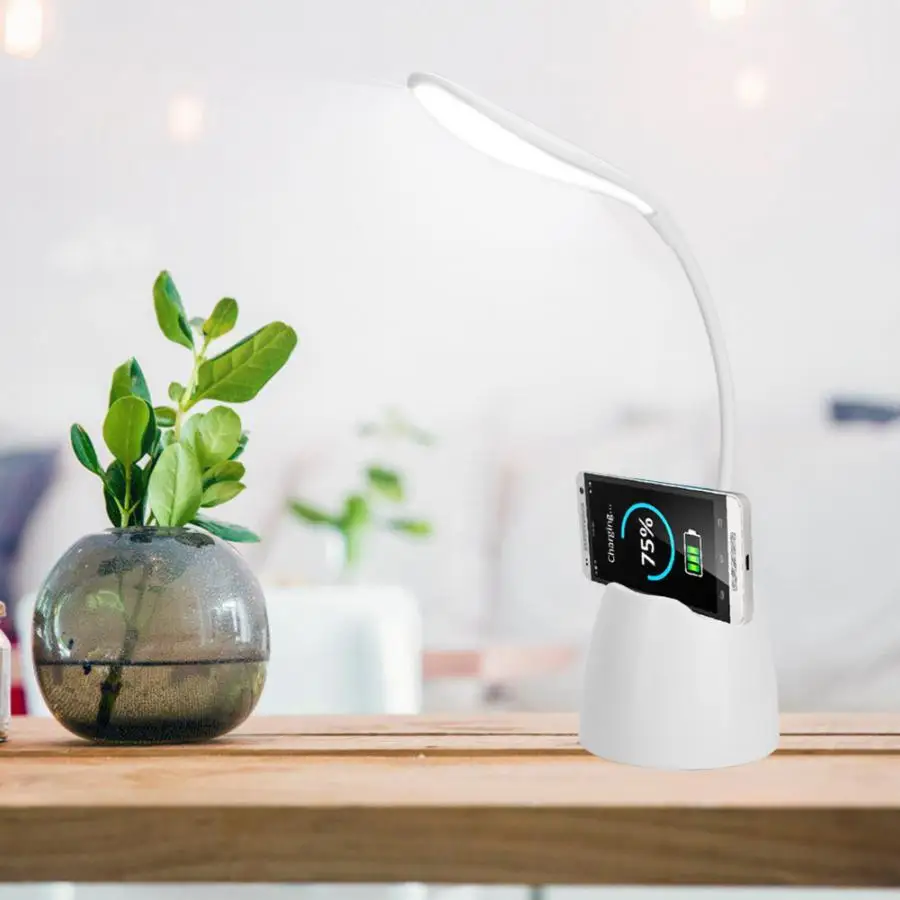 

Multifunction LED Fixtures Desk Light Lamp For Bedroom Sturdy Reading With USB Charing Eye Protcetion Desk Lamp