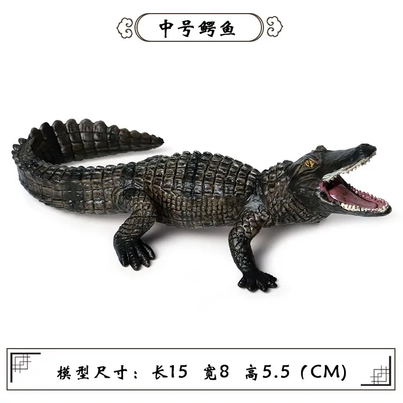 

1 PCS static solid simulation amphibian PVC plastic crocodile model M-12007
