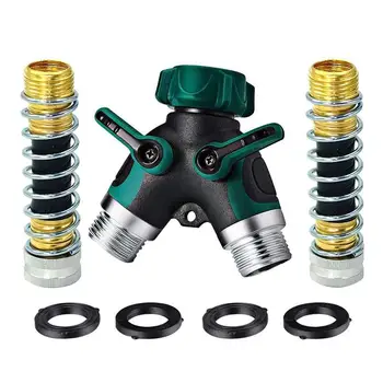 

1 Set of Hose Splitter Double-pass Y Type Valve Pipe Distributor with Gasket Spring Pipe