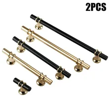 

2Pcs Handle Bar Gold Black Chrome Kitchen Cabinet Door Drawer Cupboard T Bar Handle Knob Home 96/128/160/192/320mm