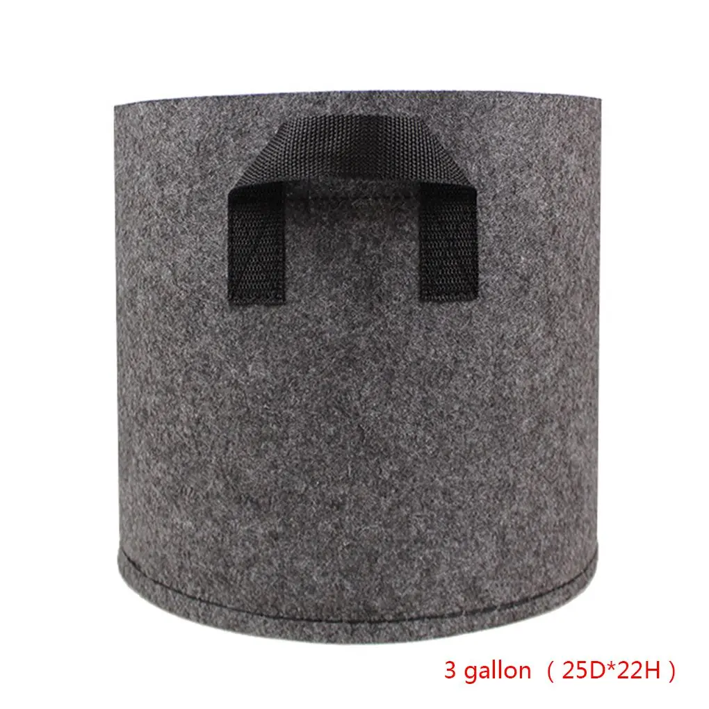 Size 25-22cm 6 шт. галлонов мешок для выращивания круглый аэрации обрабатывается горшок для растений ткань выращивание семян мешок клубника Овощной питомник - Цвет: Size 25-22cm