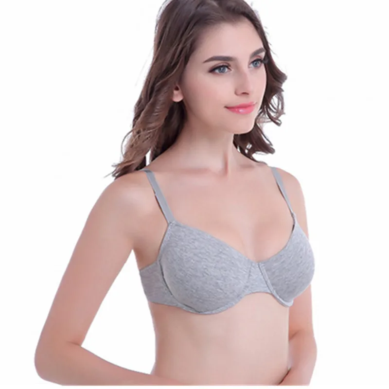 bra Slim comfortable bra with a steel ring of seamless women underwear solid color sexy cotton bra