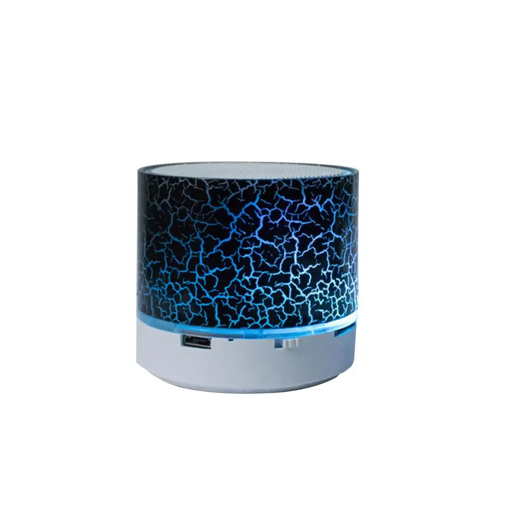 Cewaal Bluetooth динамик мини беспроводной громкий динамик трещина светодиодный TF USB Сабвуфер bluetooth динамик s mp3 стерео аудио музыкальный плеер - Цвет: Черный