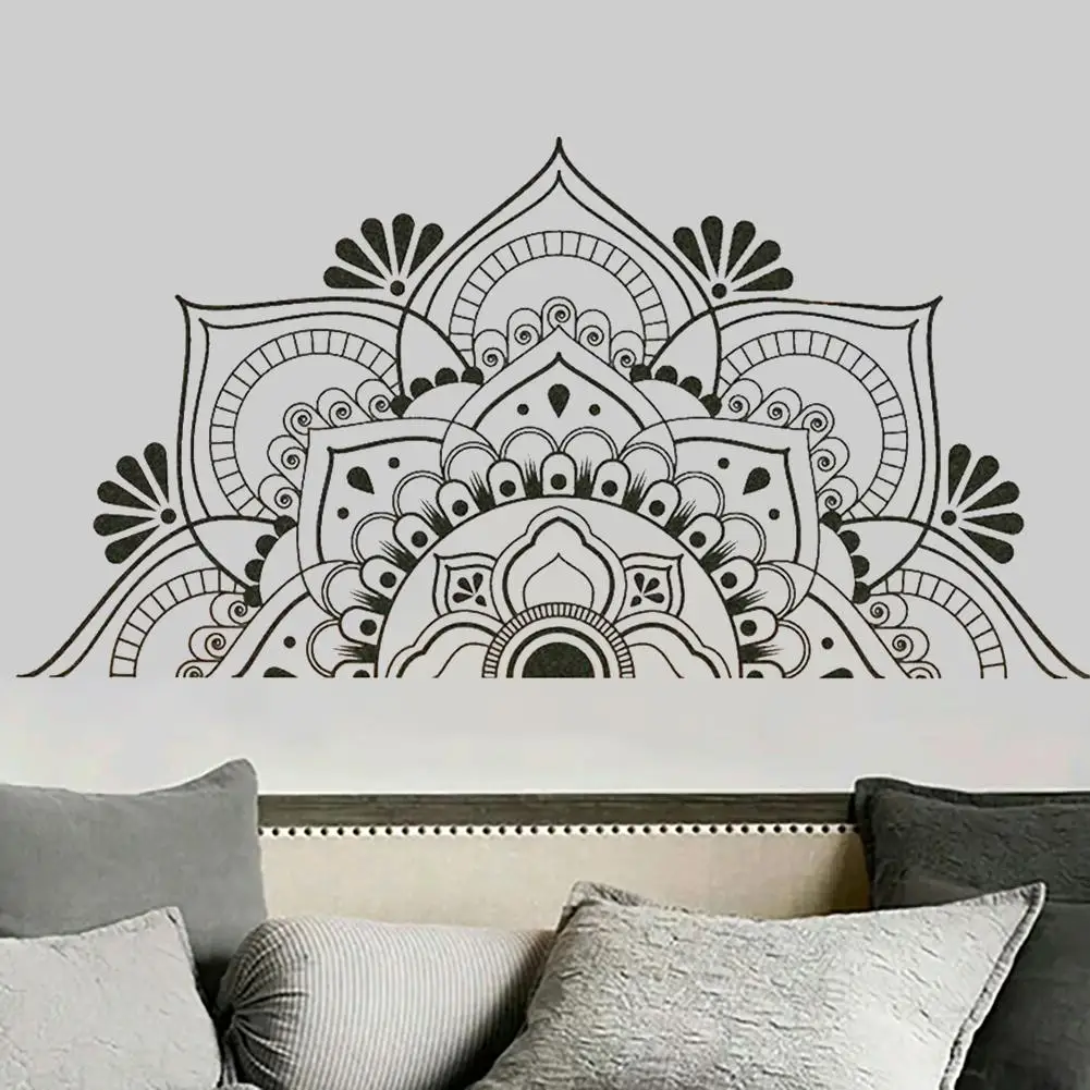 Waterproof PVC Removable Adhesive Half Mandala Wall Sticker Decal Mural Meditation Home Decoration | Дом и сад