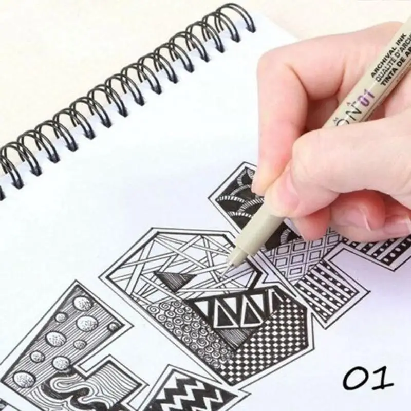 1 шт. подводка ручка водонепроницаемая гладкая для рисования Pigma Rotulador скетч