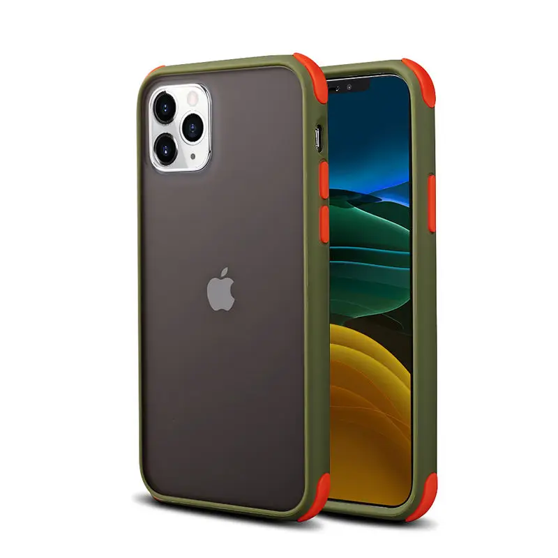 Прозрачный Бампер ударопрочный чехол для телефона для iPhone 11Pro Max XR XS Max 6 6S Plus матовый чехол для iPhone 11 11Pro 7 8 Plus XR