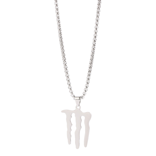 New Street Trend Monster Magic Claw Necklace Hip Hop Pendants Choker Stainless Steel Fashion Jewelry Party Accessories