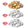 50Pcs Screw Lids 24R/28R Small Premium Aluminium Threaded Caps Lids Replacements for Mason Jar Borosilicate Glass Bottles Lids 1
