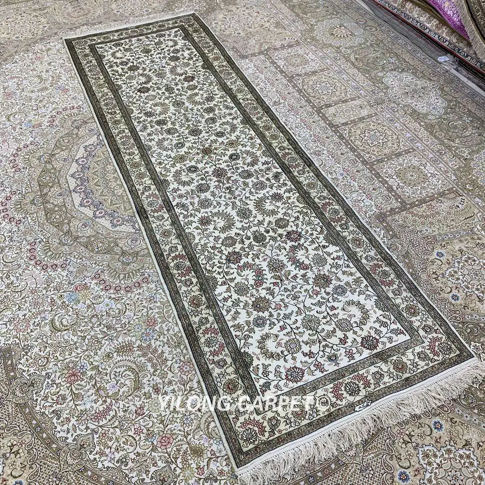 Yilong 2,5 'x8 'Восточный длинный ковер для прихожей, кухни, Шелковый персидский ковер(HF353B