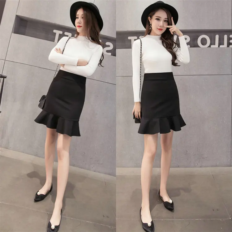 

Solid Color Short Skirt Summer Sheath Skirt Women's Slim Fit Slimming Fashion Fishtail Skirt