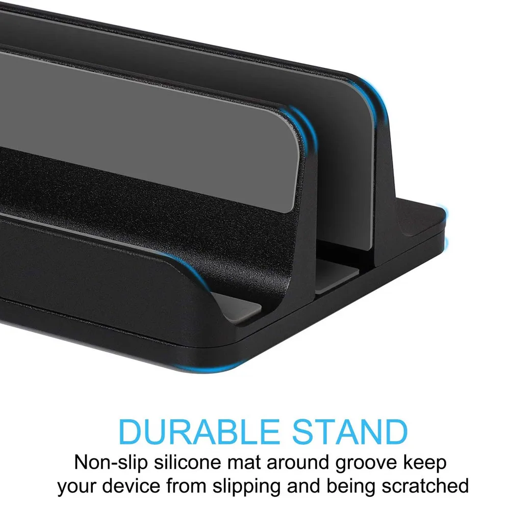 Suporte para Macbook Portatil com Tamanho Ajustável da Doca para a Superfície Portátil Vertical Desktop Alumínio Soporte Chromebook ar Pro 15 12 15 desktop alumínio soporte portatil com tamanho