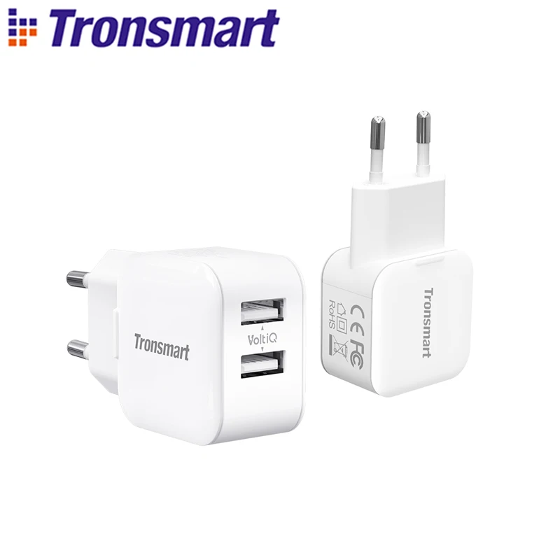 

Tronsmart W02 USB Quick Charger 12W Dual Port Fast Charger Mini Wall Charger