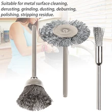 45 шт. полировальный промышленный 3 мм цанговый мини-роторный инструмент Металлообработка абразивная нержавеющая сталь Полировка дерюстинг проволока набор кистей