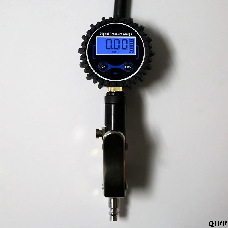 Цифровой Воздушный шиномонтажный насос w/Манометр 200PSI патрон для грузовика/автомобиля/велосипеда