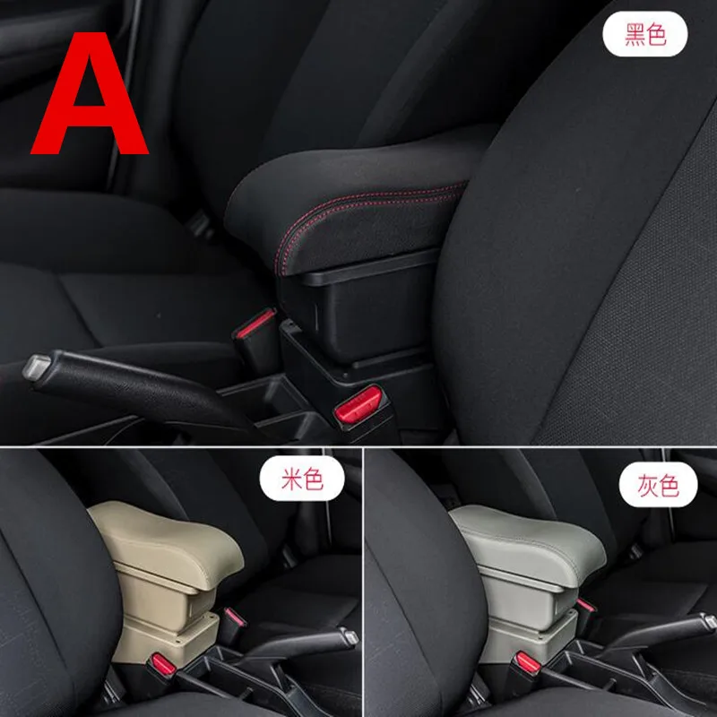 For Toyota Passo armrest box USB Charging heighten Double layer central Store content