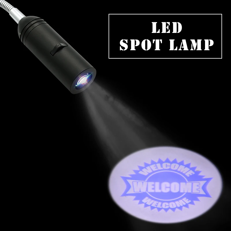 

E27 Base WELCOOME Logo Projector Led Spot Light Xmas VIP Projector Light Support Customize Logo Hotel Adversting Display Lamp