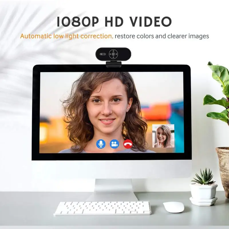 HD 1080/720/480P Веб Камера с микрофоном для настольных ПК ноутбуков на Мини компьютер Cam