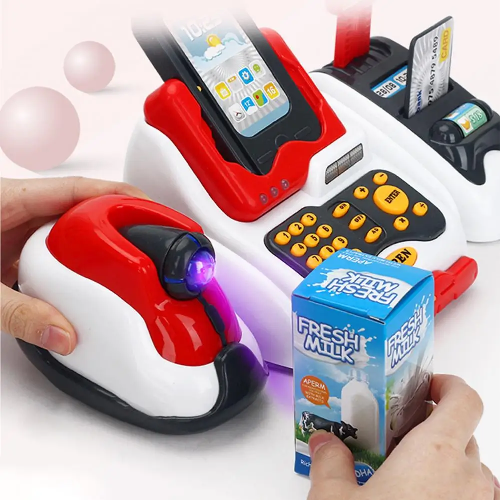 36Pcs Market Shopping Cash Register Credit Card Machine Kids Play House Toys