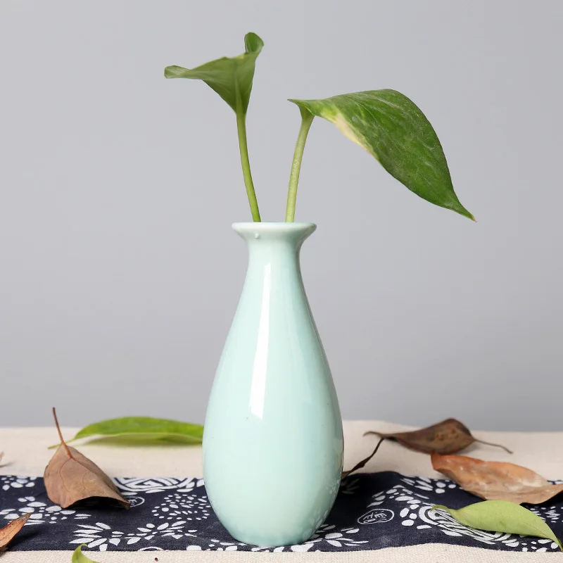 Ceramic Vase Candy Color Mini Desktop Vase Hydroponic Vase Flower Arrangement Bottle Cute Flower Pot Simple Home Decorations 3