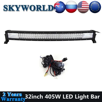 

SKYWORLD 7D Tri Row 32inch LED Light Bar 12V 24V Driving Combo For 4x4 Trailer Truck UAZ Kamaz SUV Camper Van LED Bar Off Road