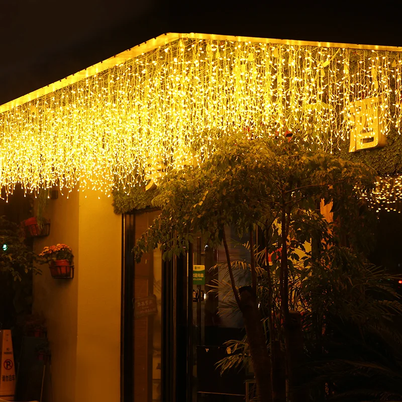

6x3M/3x3m Led Icicle Fairy Light String Garland Patio Lights Christmas Decorations for Home Outdoor Garden Wedding Navidad Decor