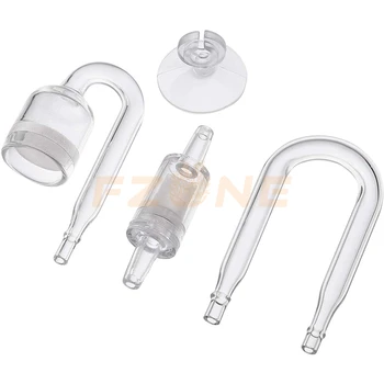 

Aquarium CO2 Diffuser With Check Value CO2 Glass Diffuser Round Flat Bottom Combination Kit Atomizer For Plant Tank