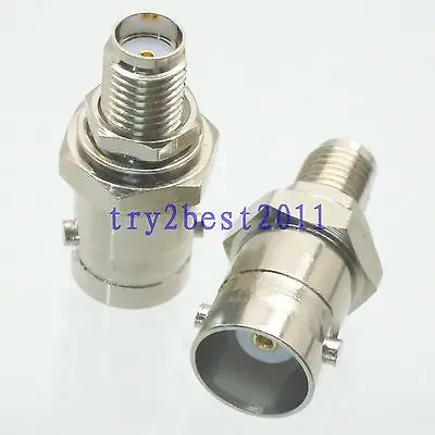 DHL/EMS 50 комплектов 1pce разъем адаптера BNC jack pin to SMA jack pin bulkhead RF коаксиальный Прямой-C1