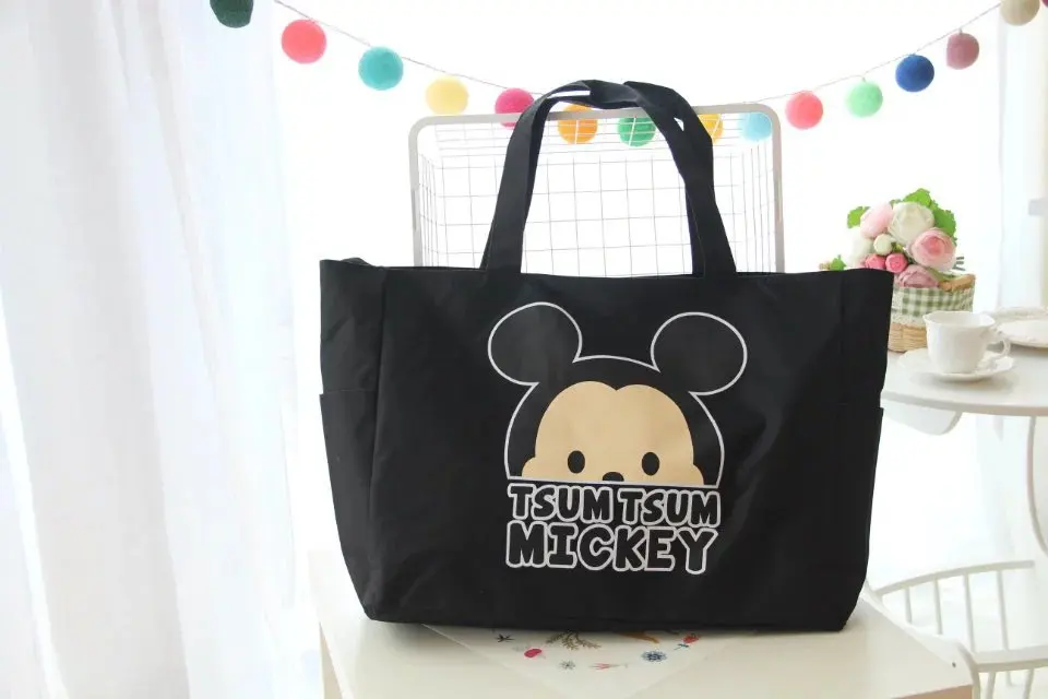 Disney Микки пеленки сумка Минни плечо мультфильм леди сумка большой вместимости сумки стежка женщин Водонепроницаемый Путешествия хозяйственная сумка