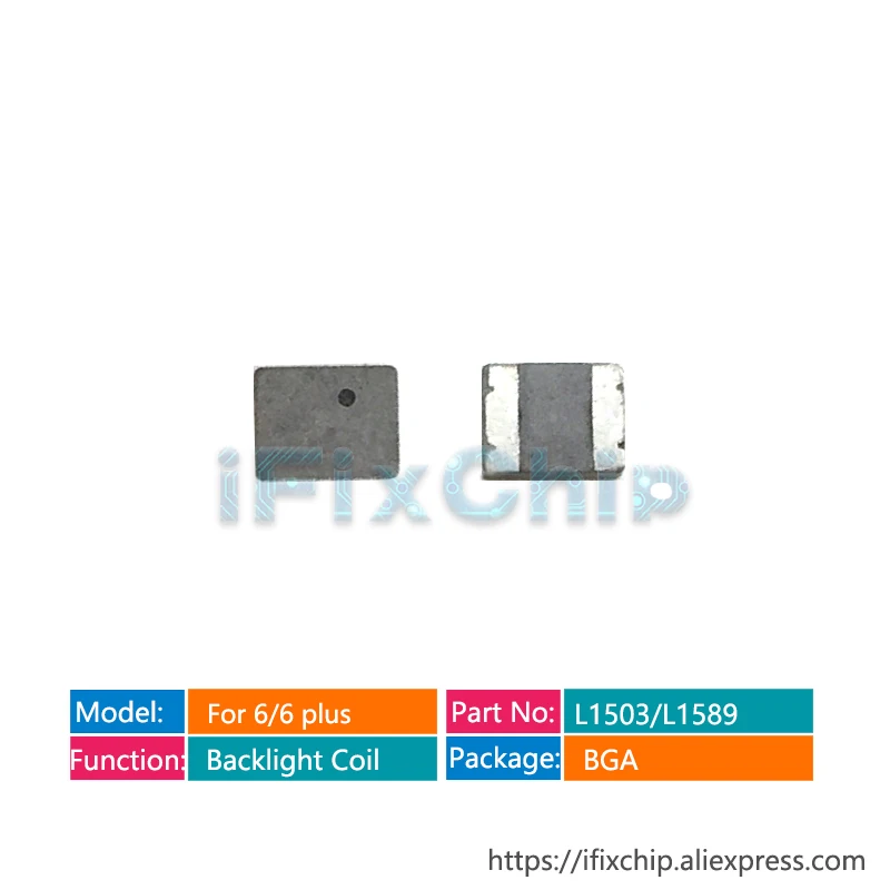 5 комплектов(50 шт)/лот для iPhone 6/6 plus, комплект решений с подсветкой IC U1502+ катушка L1503+ диод D1501+ конденсатор C1530/C1531/C1505+ фильтр FL2024/FL2025/FL2026