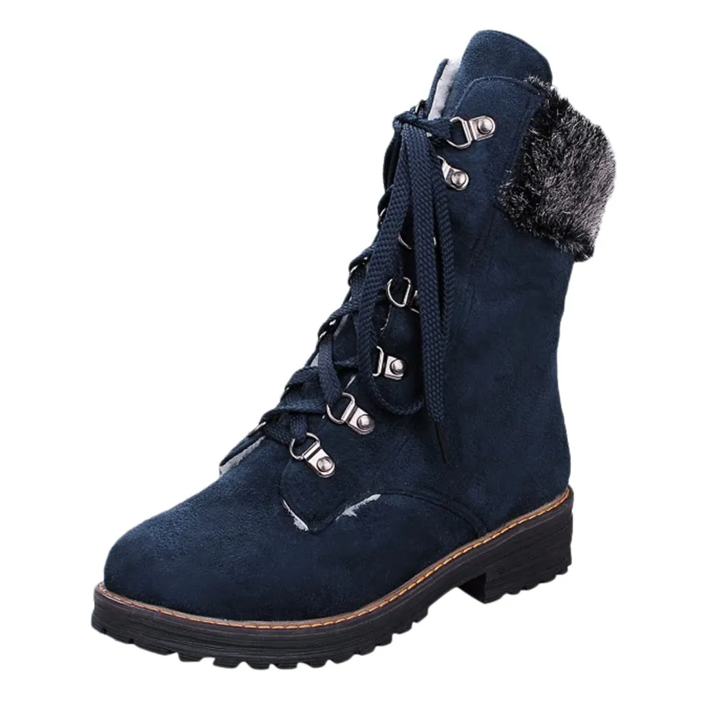 Winter Plus Velvet Ankle Boots For Women Round Toe Classics Suede Snow Boots Women Winter Warm Woman Shoes Ботинки Женские Drop