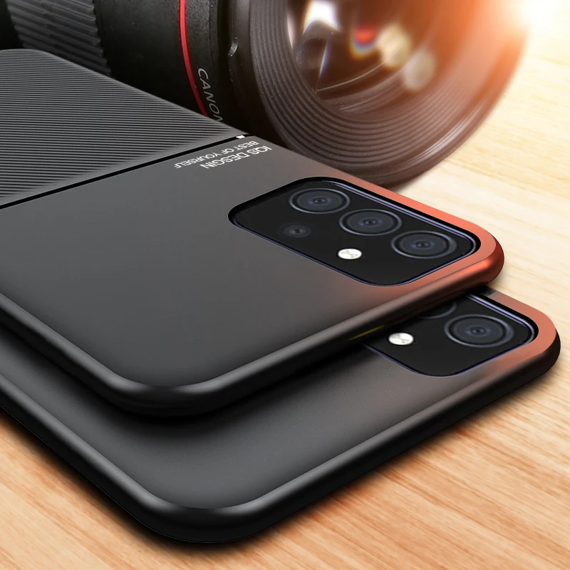 Per Samsung A32 Custodie Silicon Magnetic Funda Samsung A52 A72 A51 A71 A21S A12 A50 A70 A30S S21 Ultra S20 Fe S10 Plus Cover Coque