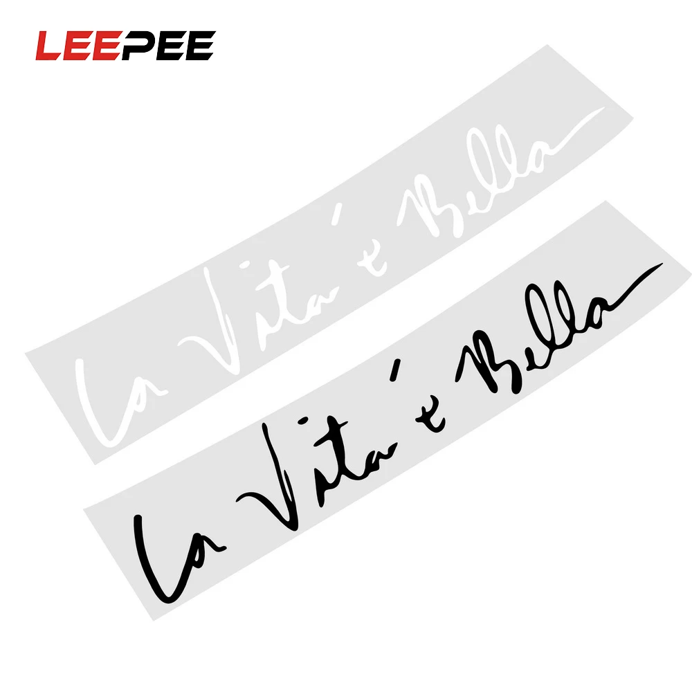 

LEEPEE Auto Stickers Decal for Car Body Window Life is Beautiful Decoration Exterior Accessories Car Styling 8.8*41 CM