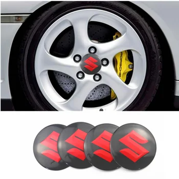 

For Suzuki Swift SX4 Vitara Jimny S-CROSS Swift 2007 2008 2018 4Pcs Car Wheel Center Hub Caps Emblem Stickers Car Styling Badge