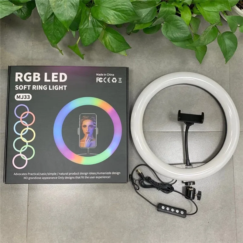 Anel de luz rgb de 10 cores