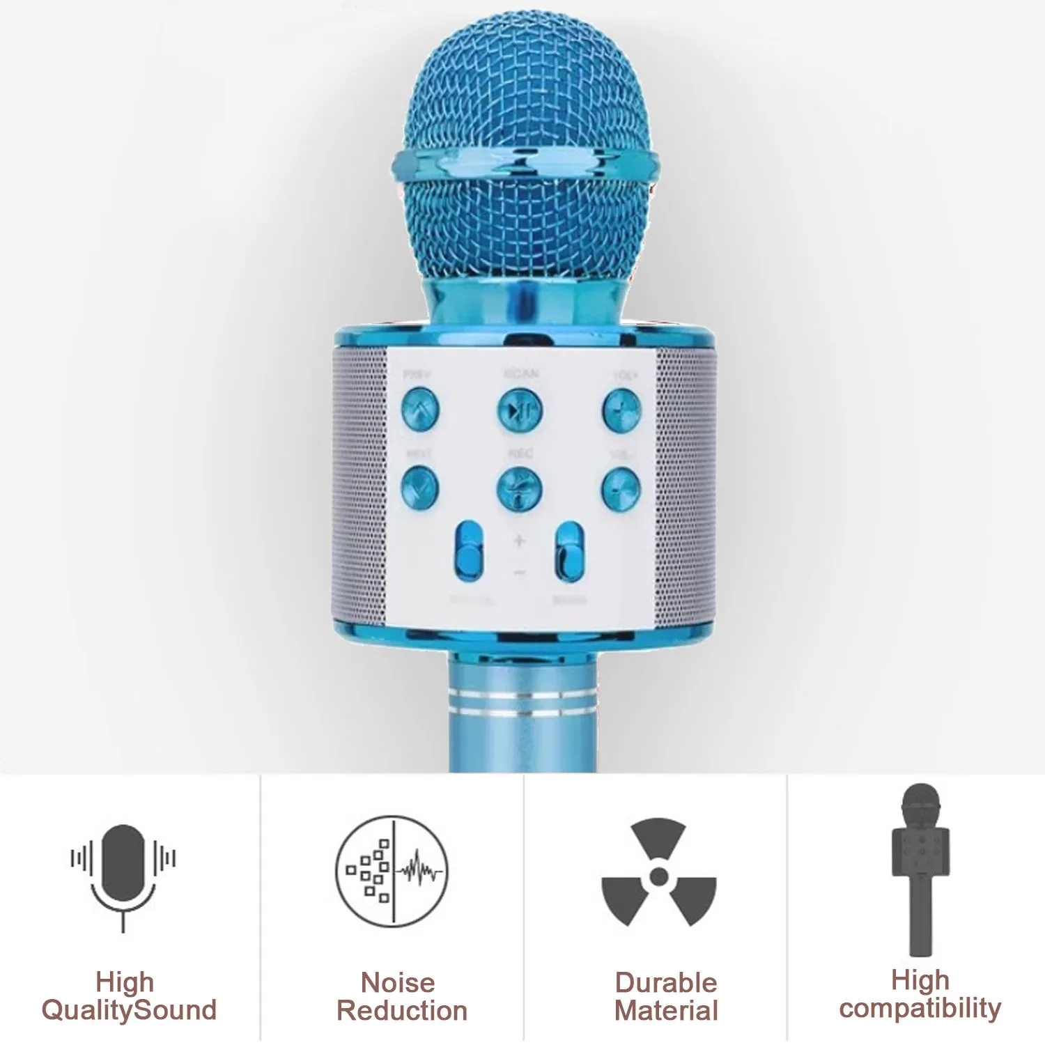 Беспроводной Bluetooth караоке микрофон 3в1 ручной караоке микрофон динамик эхо микрофон для домашней сцены Рождество День рождения домашние Вечерние