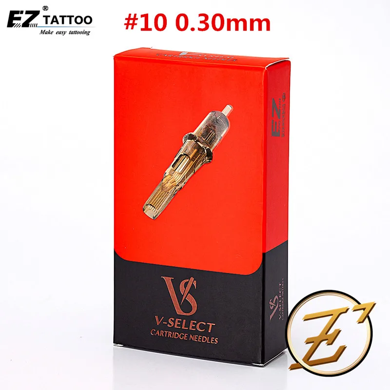 EZ V Выберите картридж иглы татуировки # 10 0 30 мм Bugpin большая винная бутылка Круглый