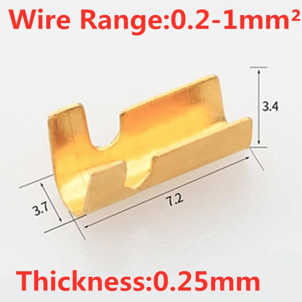 100 шт./лот 452 u-образная Клеммная вкладка холодные вставки разъемы/соединительный кабель/кабельный наконечник провода, 0,75-2 мм2 - Цвет: 452-1